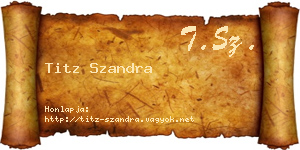 Titz Szandra névjegykártya